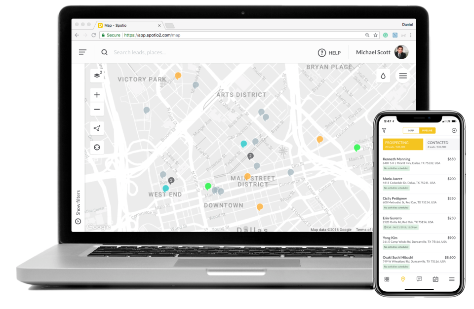 screenshot of SPOTIO