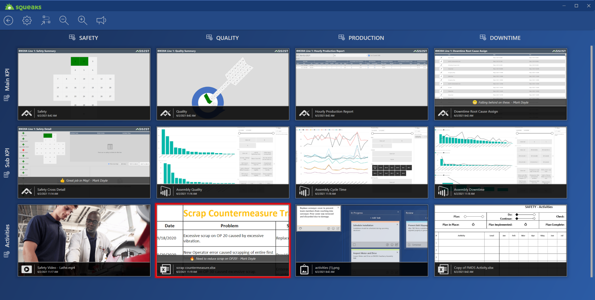 screenshot of SQUEAKS