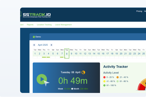 screenshot of SSTRACK.IO