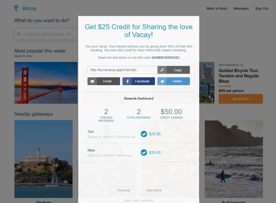 screenshot of SaaSquatch