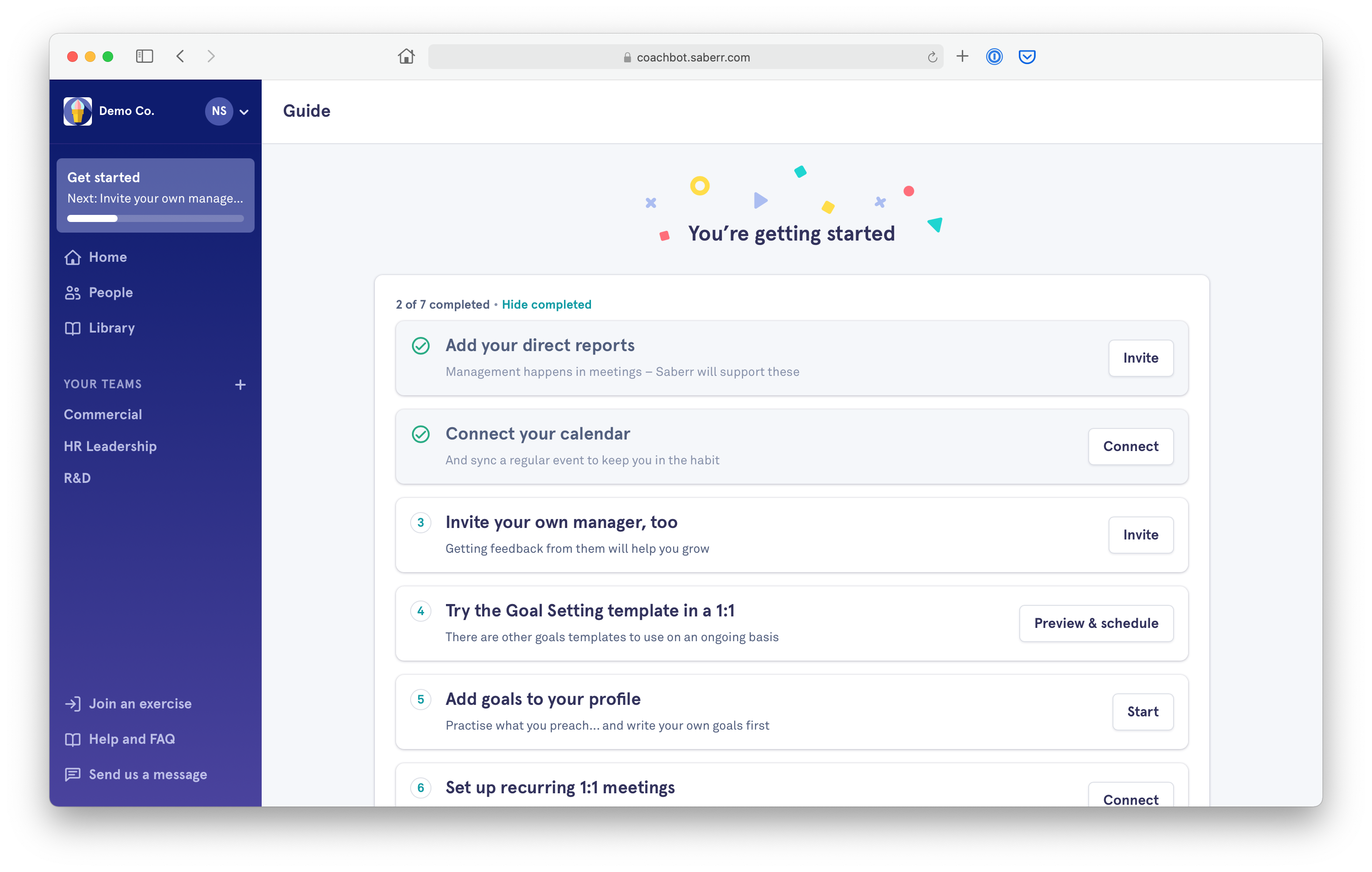 screenshot of Saberr