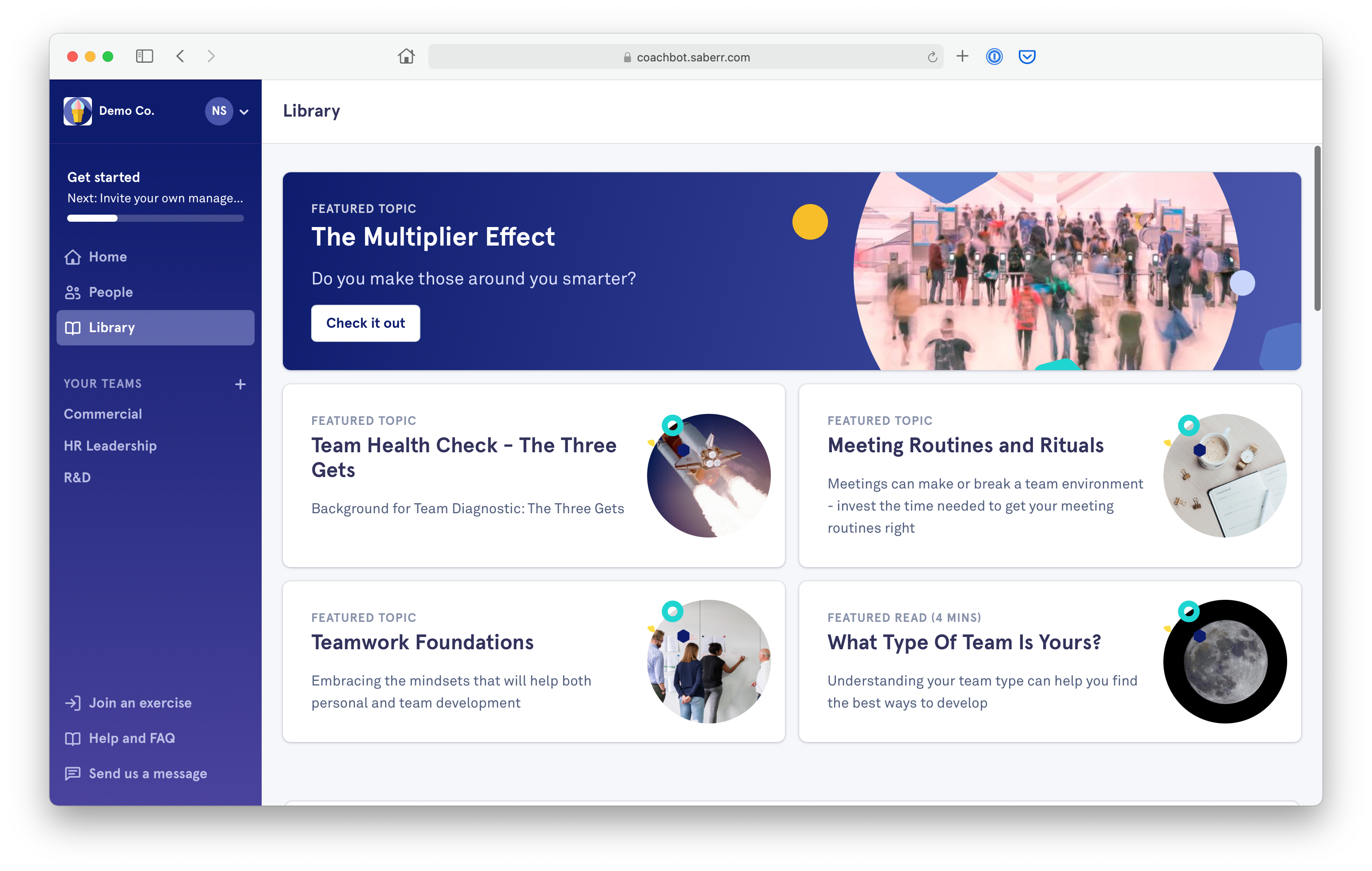 screenshot of Saberr