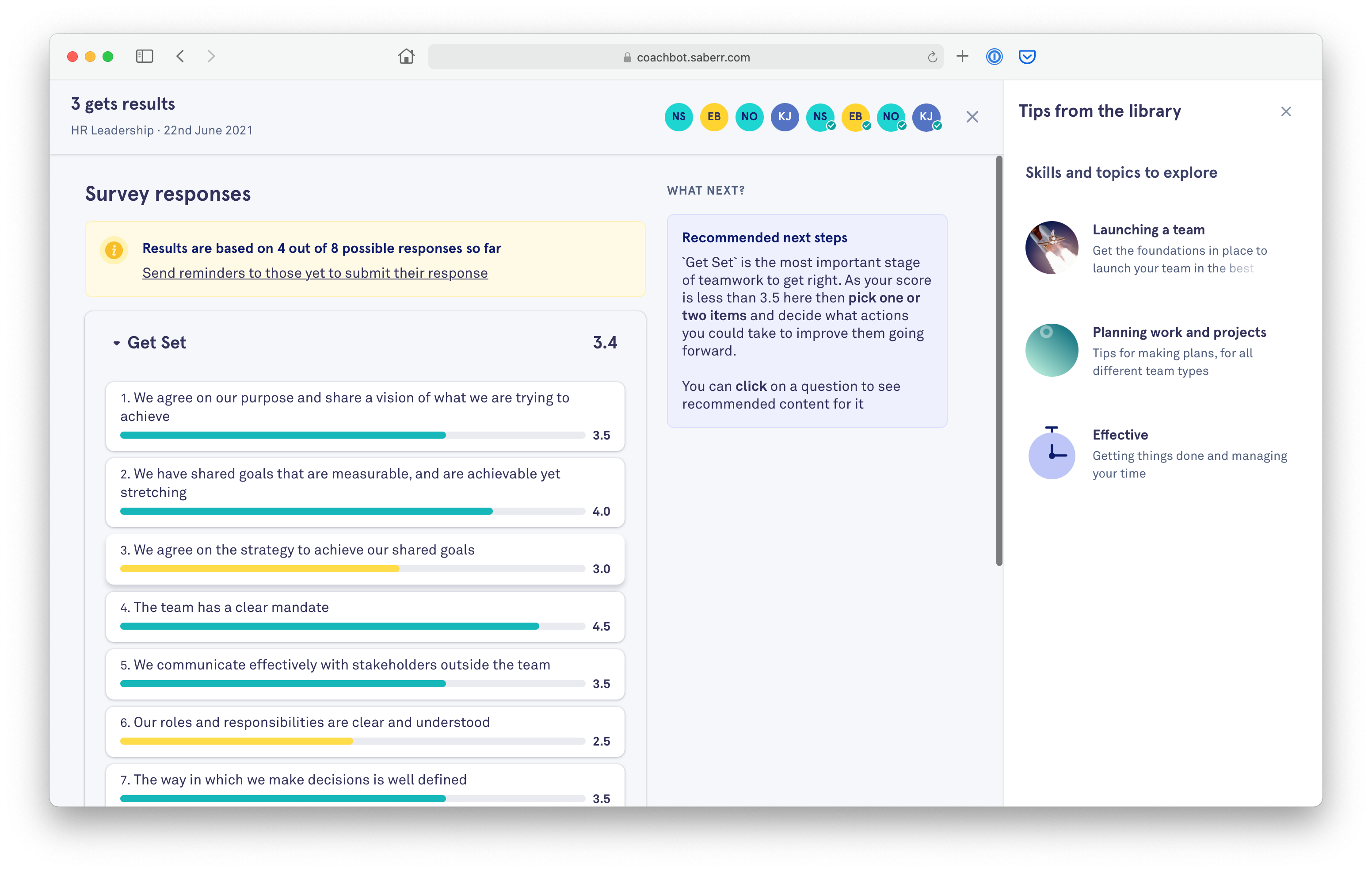 screenshot of Saberr