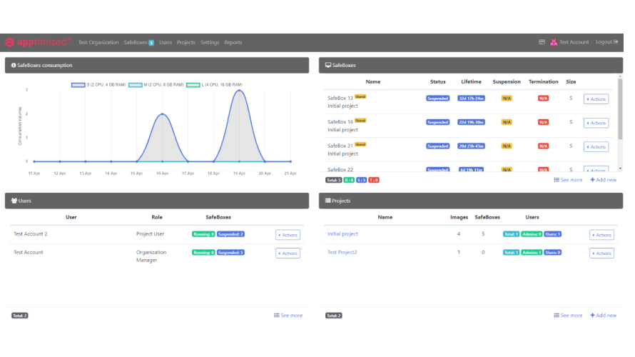 screenshot of SafeBox