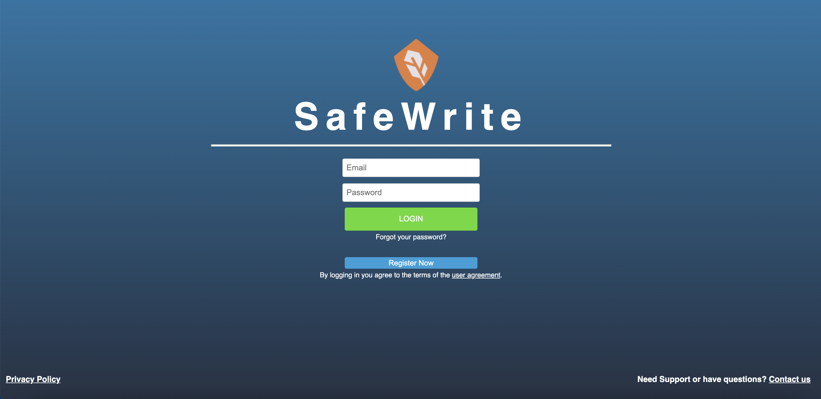 screenshot of SafeWrite