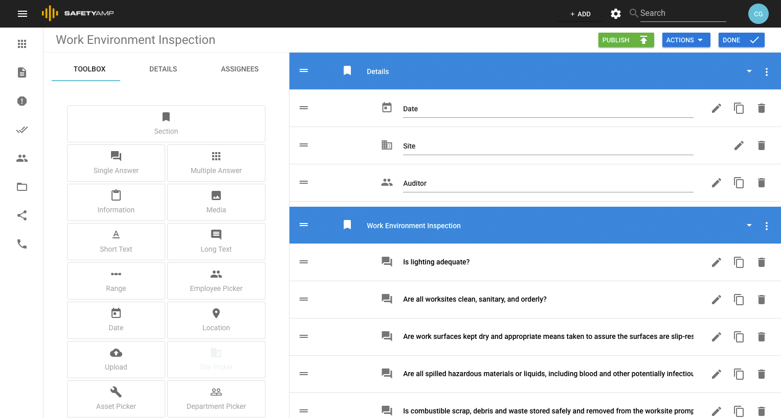 screenshot of SafetyAmp