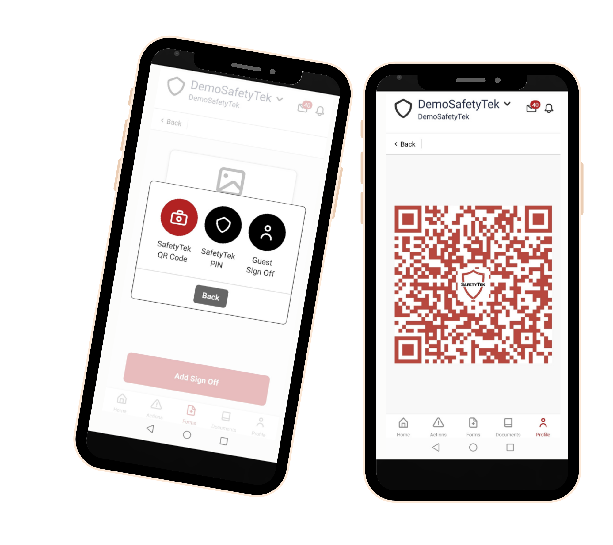 screenshot of SafetyTek