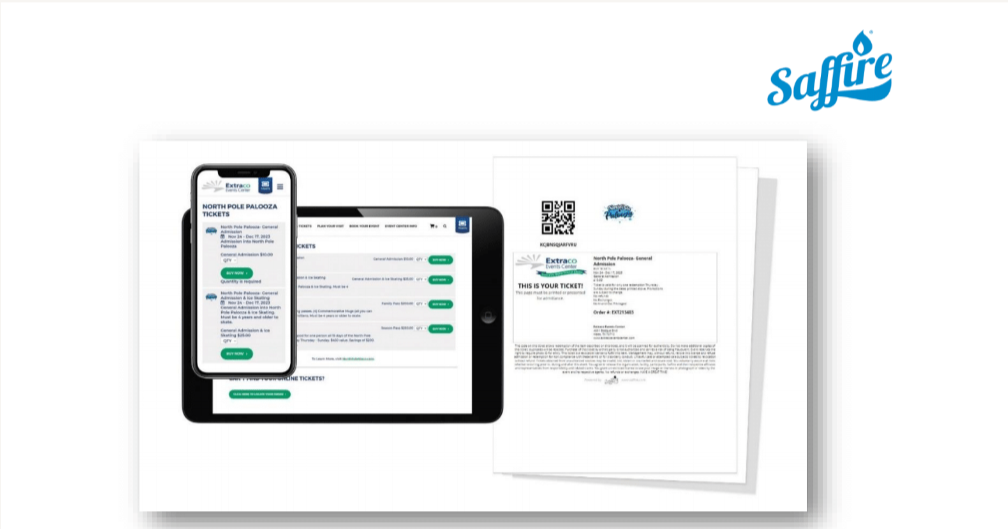 screenshot of SaffireTix