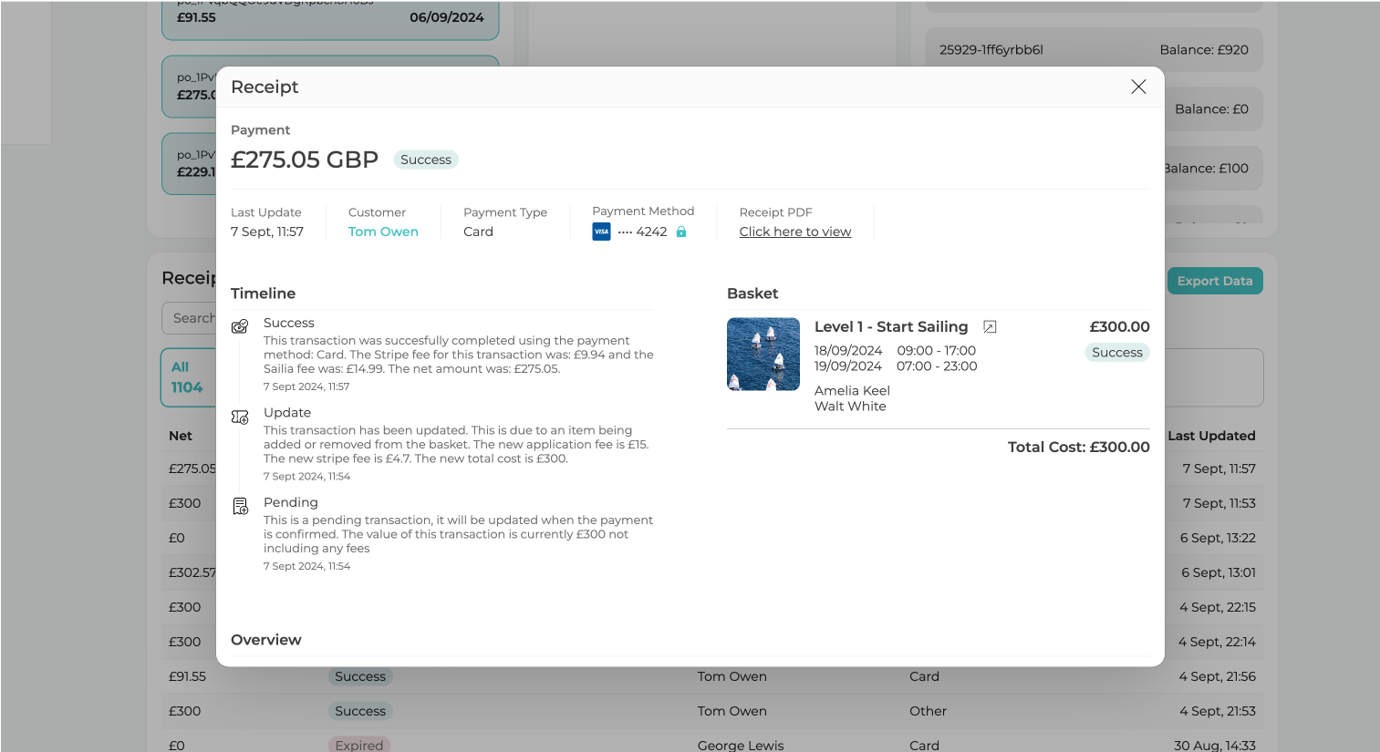 screenshot of Sailia