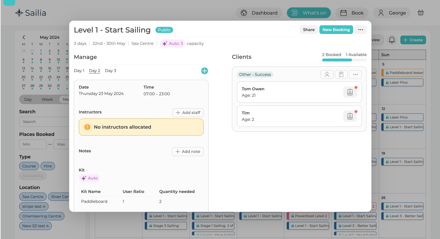 screenshot of Sailia