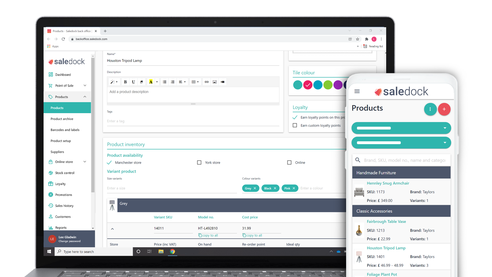 screenshot of Saledock