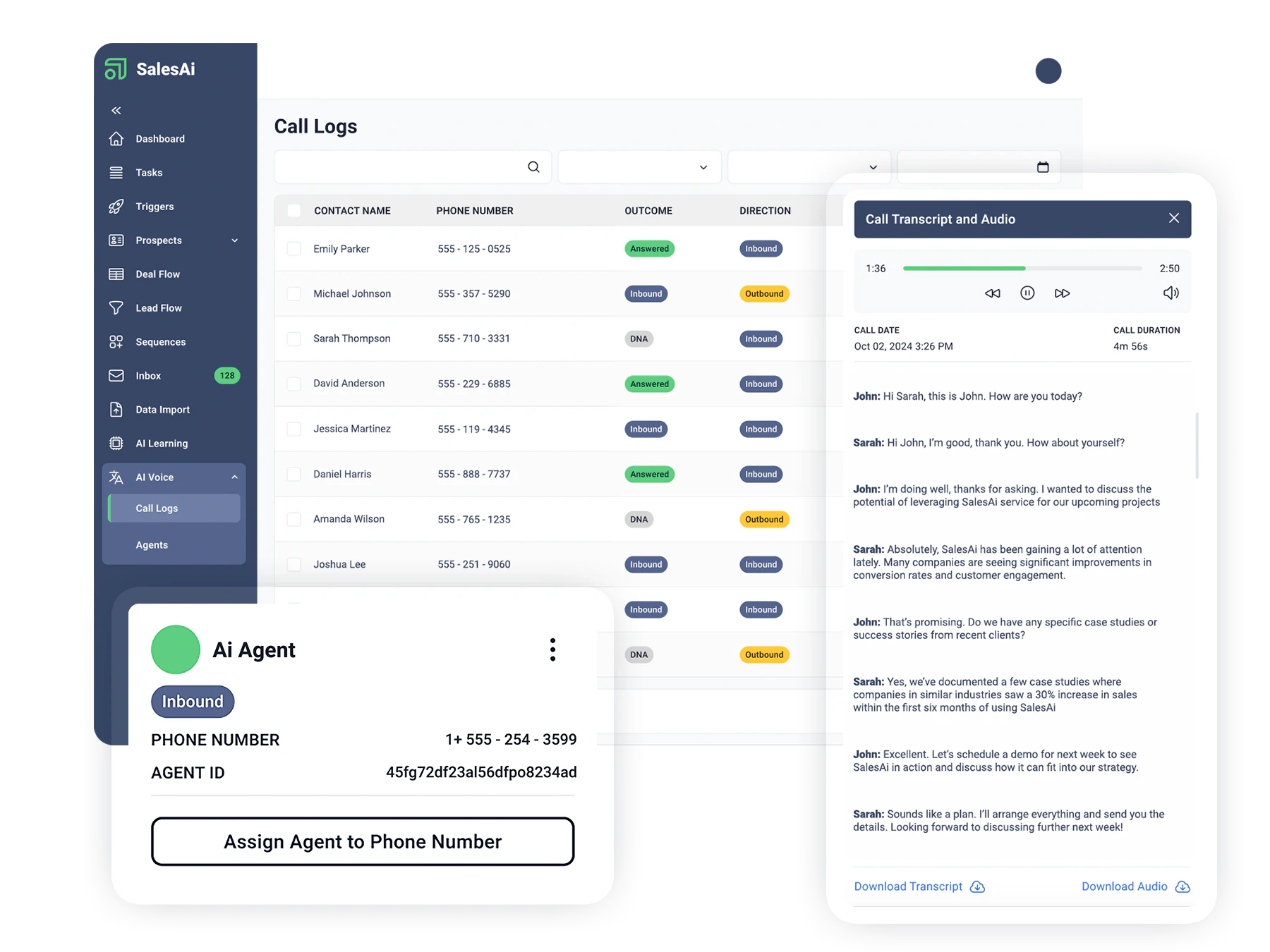 screenshot of SalesAi