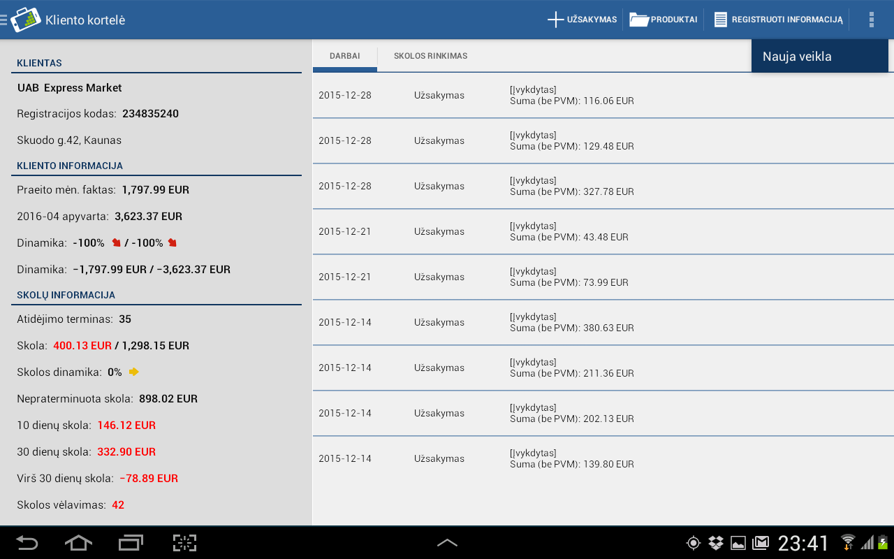 screenshot of SalesEyes