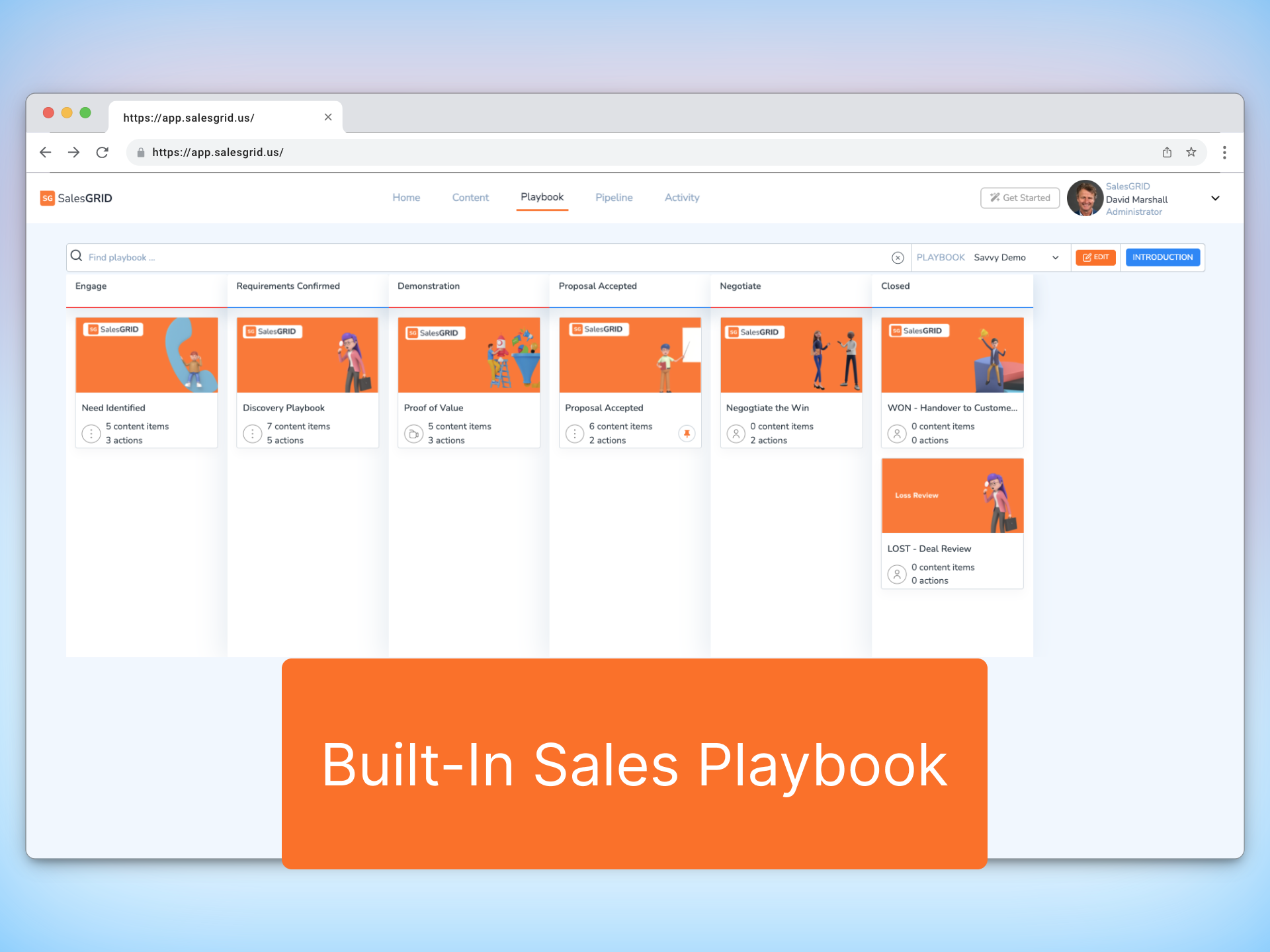 screenshot of SalesGRID