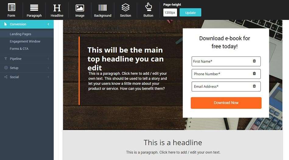 screenshot of SalesPanda