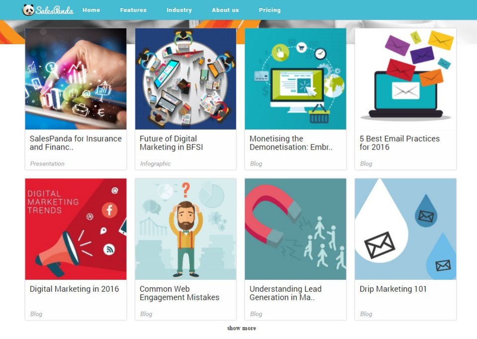 screenshot of SalesPanda