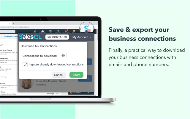 screenshot of SalesQL