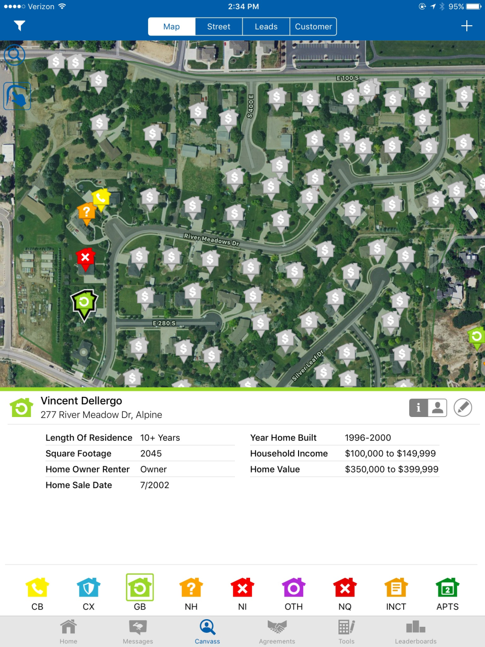 screenshot of SalesRabbit