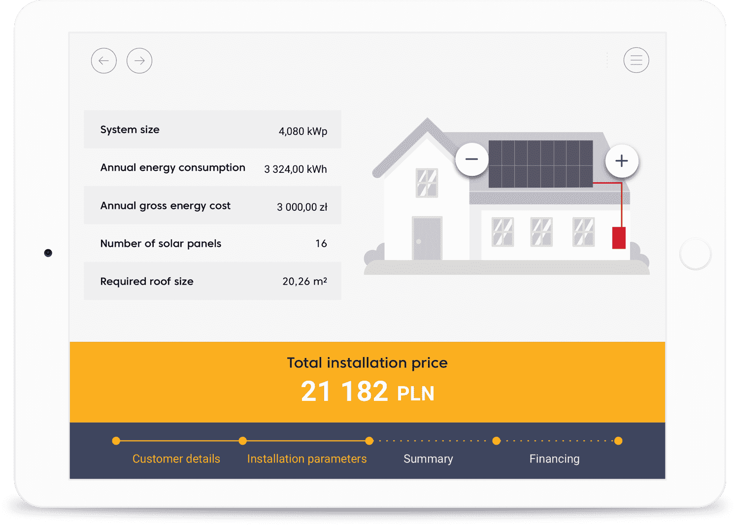 screenshot of Salesbook