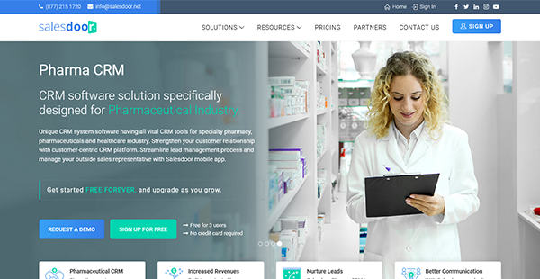 screenshot of Salesdoor