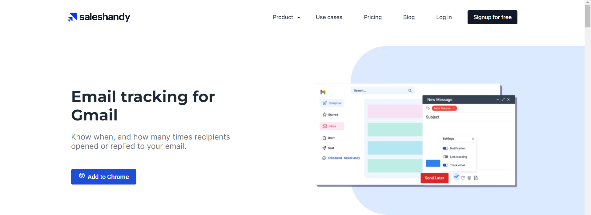 screenshot of Saleshandy