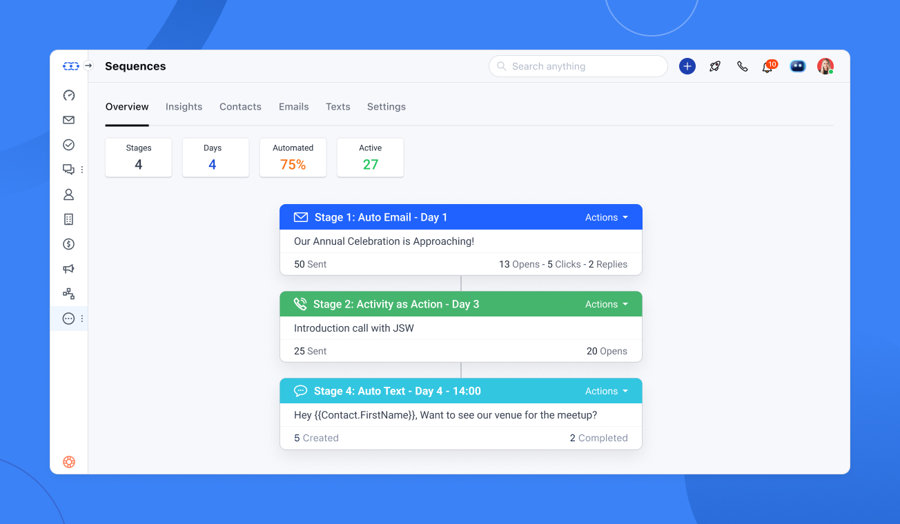 screenshot of Salesmate