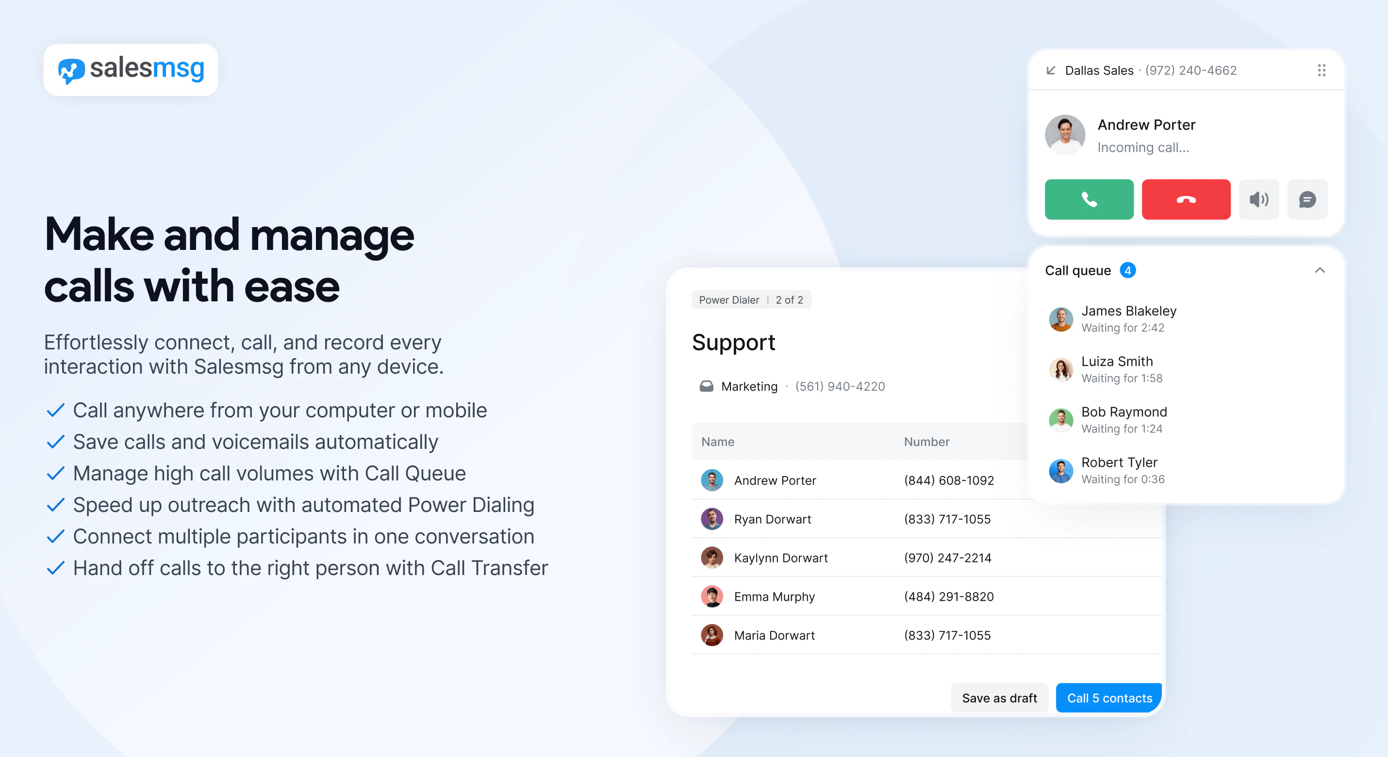 screenshot of Salesmsg