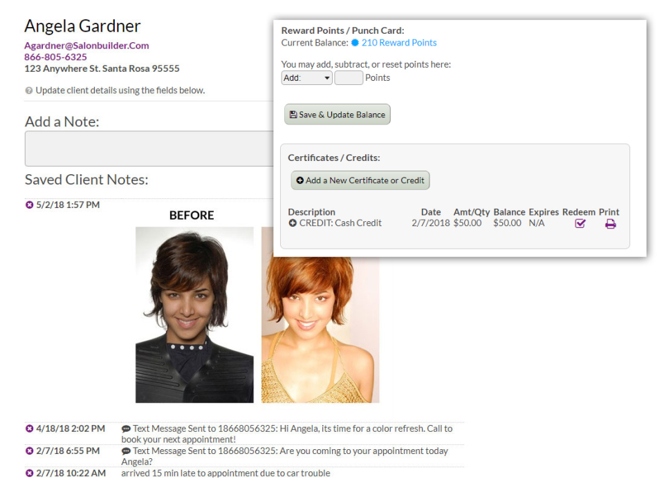 screenshot of SalonBuilder