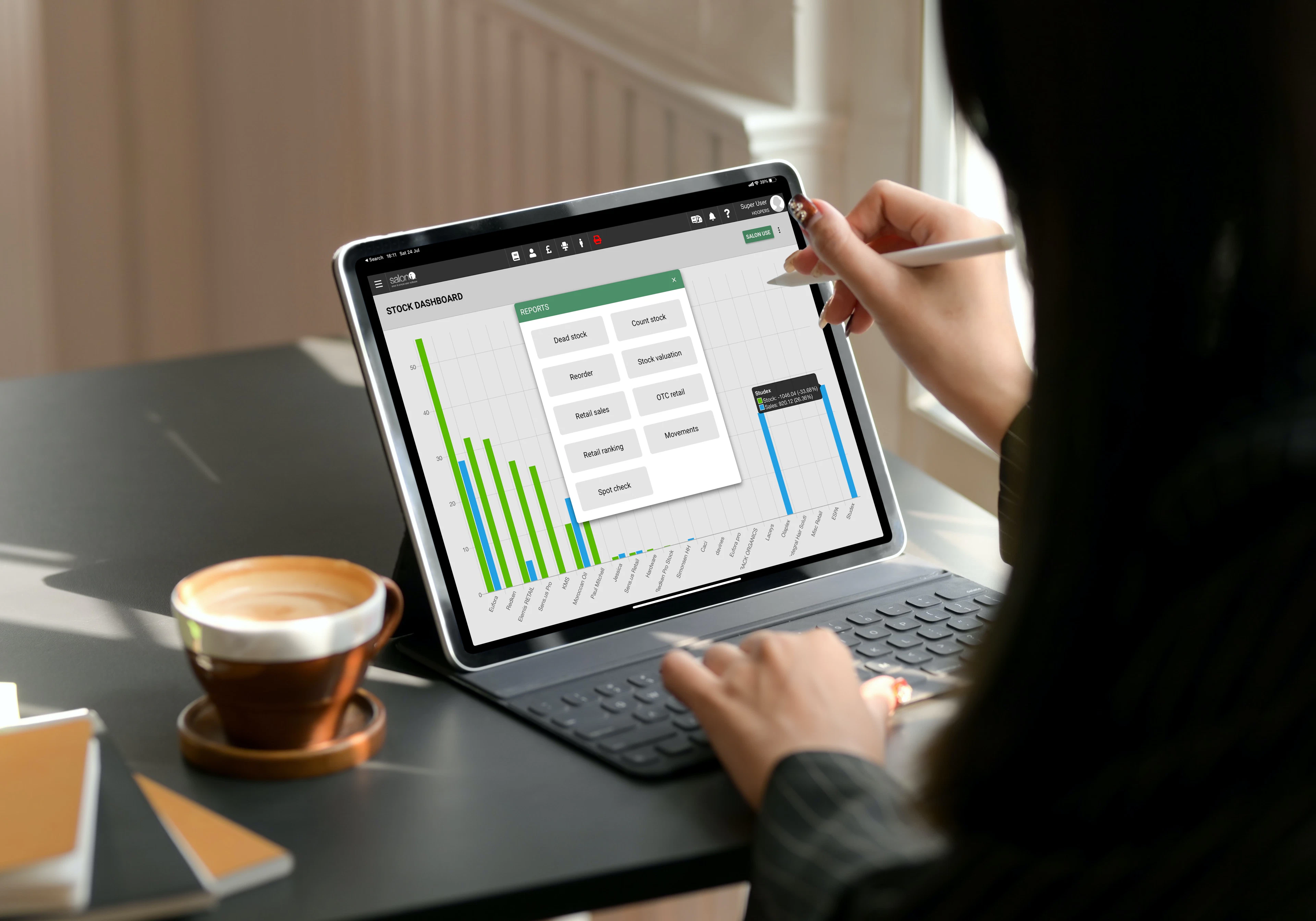 screenshot of SalonIQ