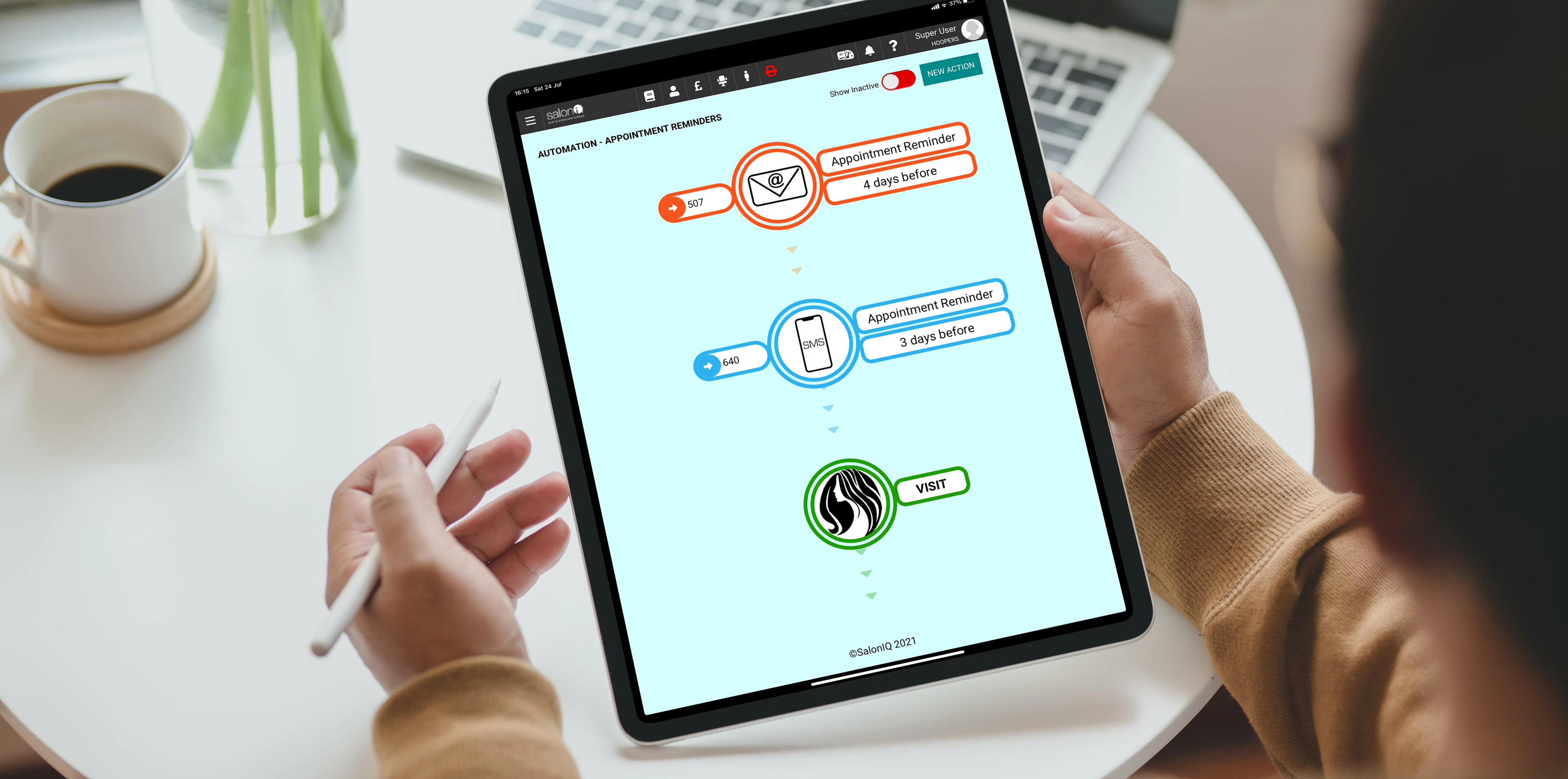 screenshot of SalonIQ