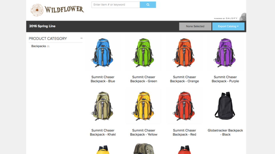 screenshot of Salsify