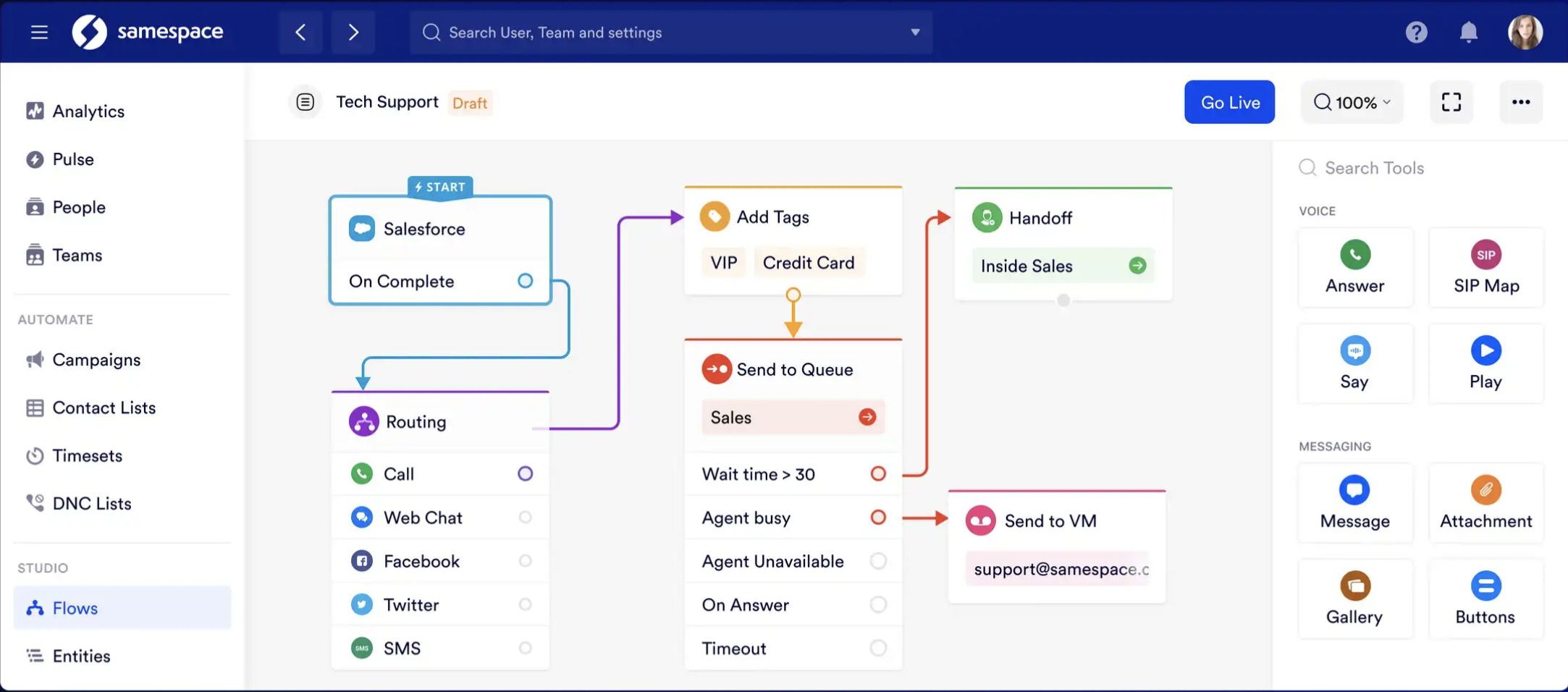 screenshot of Samespace
