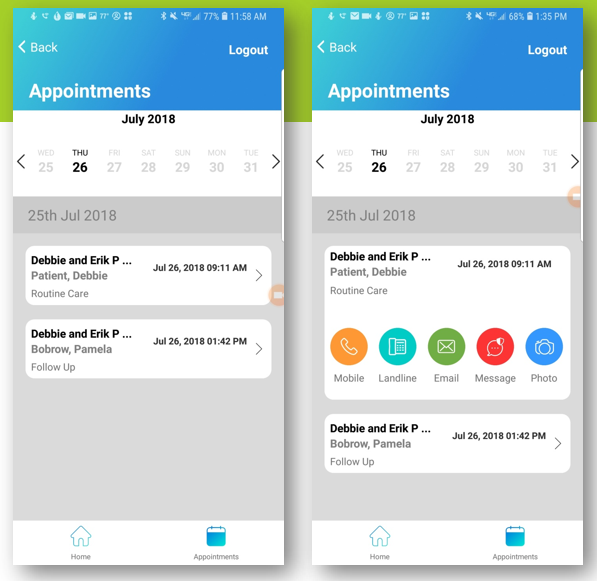 screenshot of SammyEHR