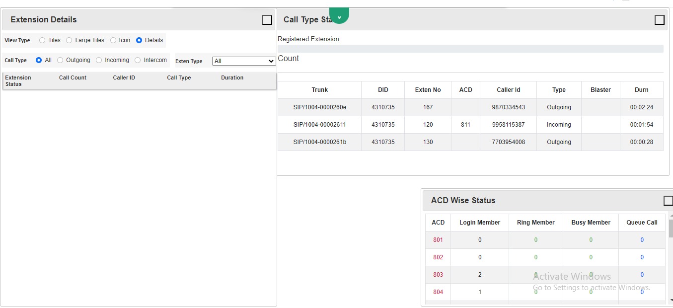 screenshot of SanIPPBX