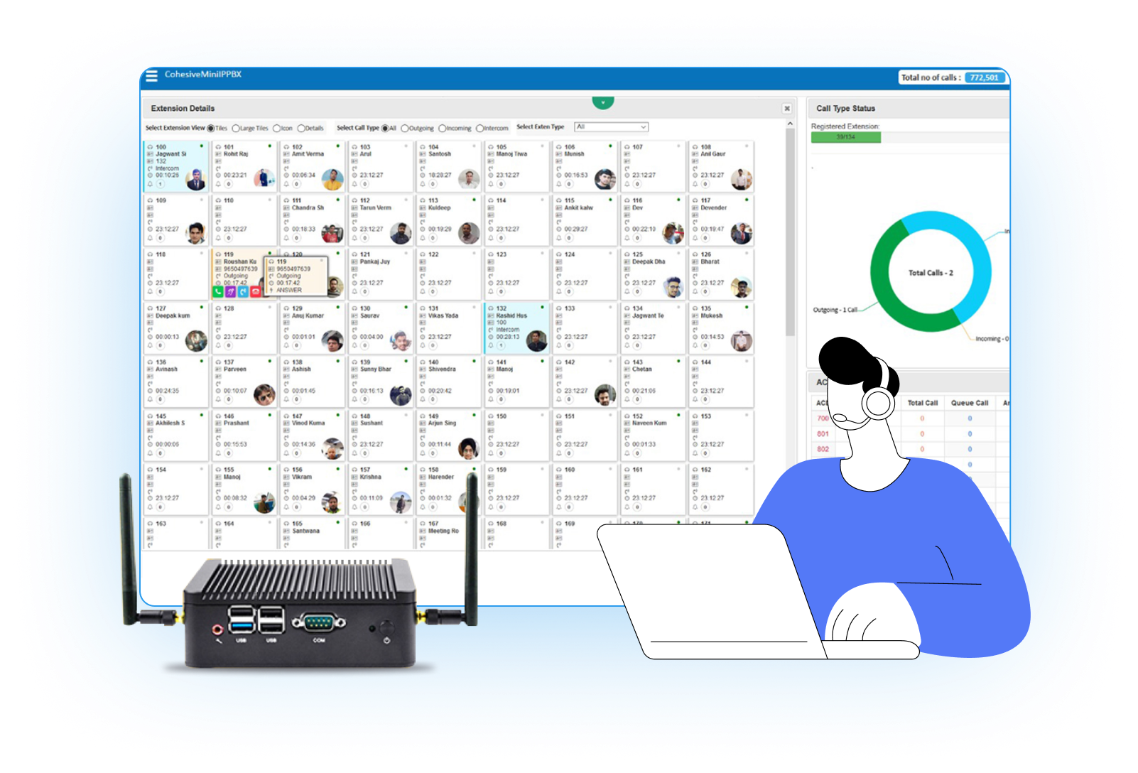 screenshot of SanIPPBX