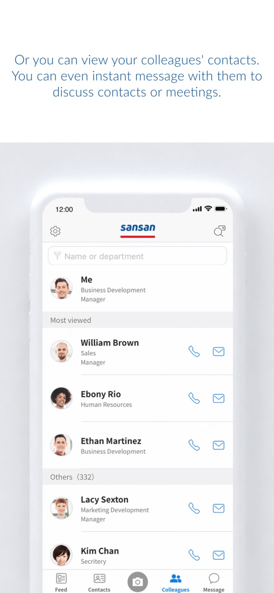 screenshot of Sansan