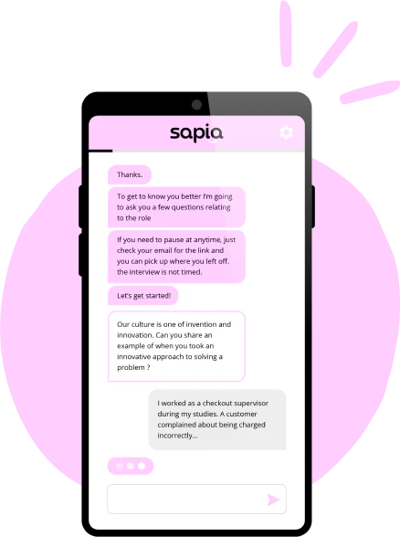 screenshot of Sapia