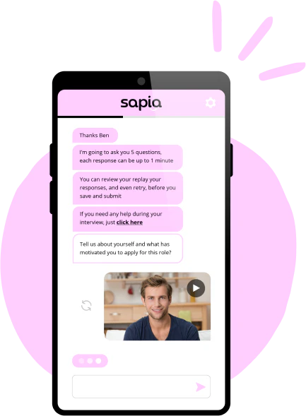 screenshot of Sapia