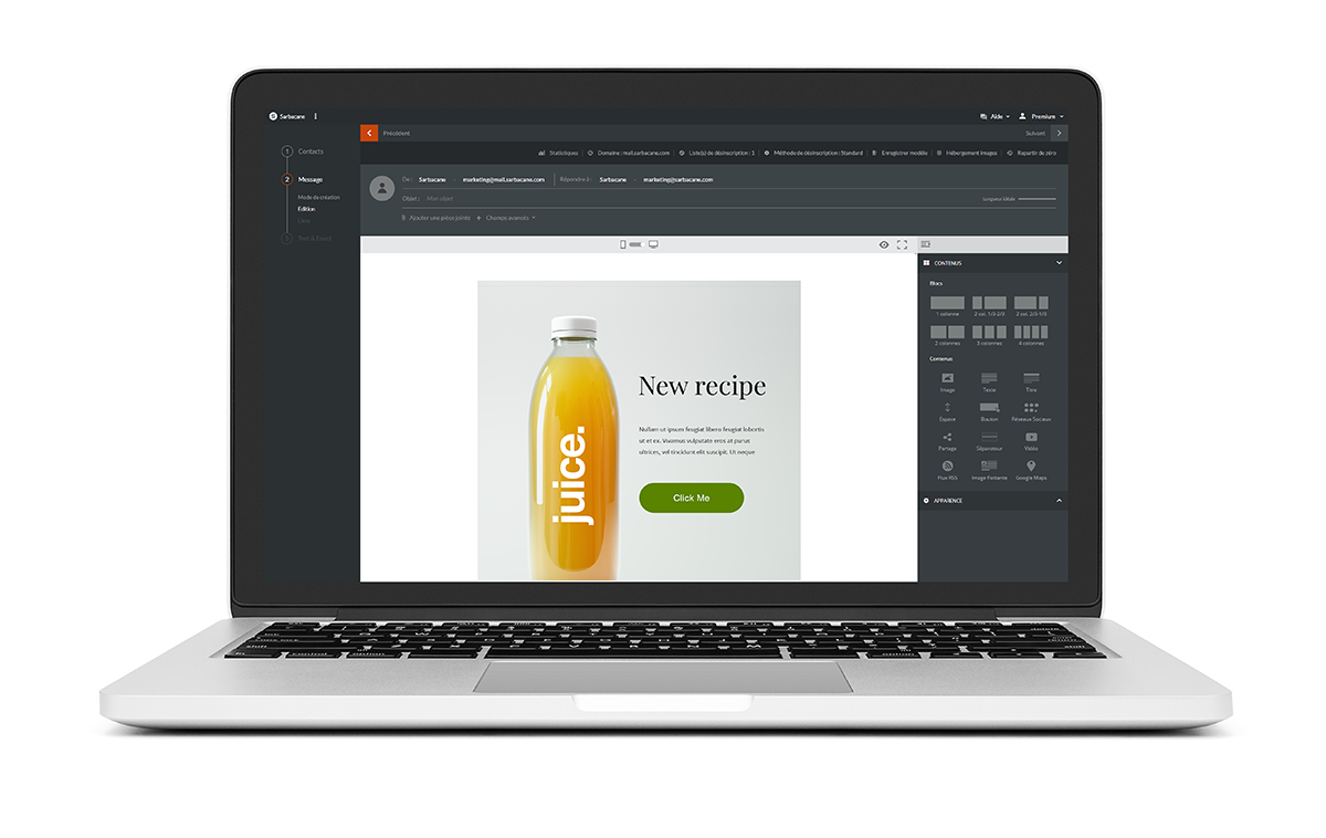 screenshot of Sarbacane