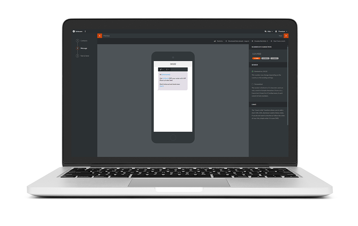 screenshot of Sarbacane