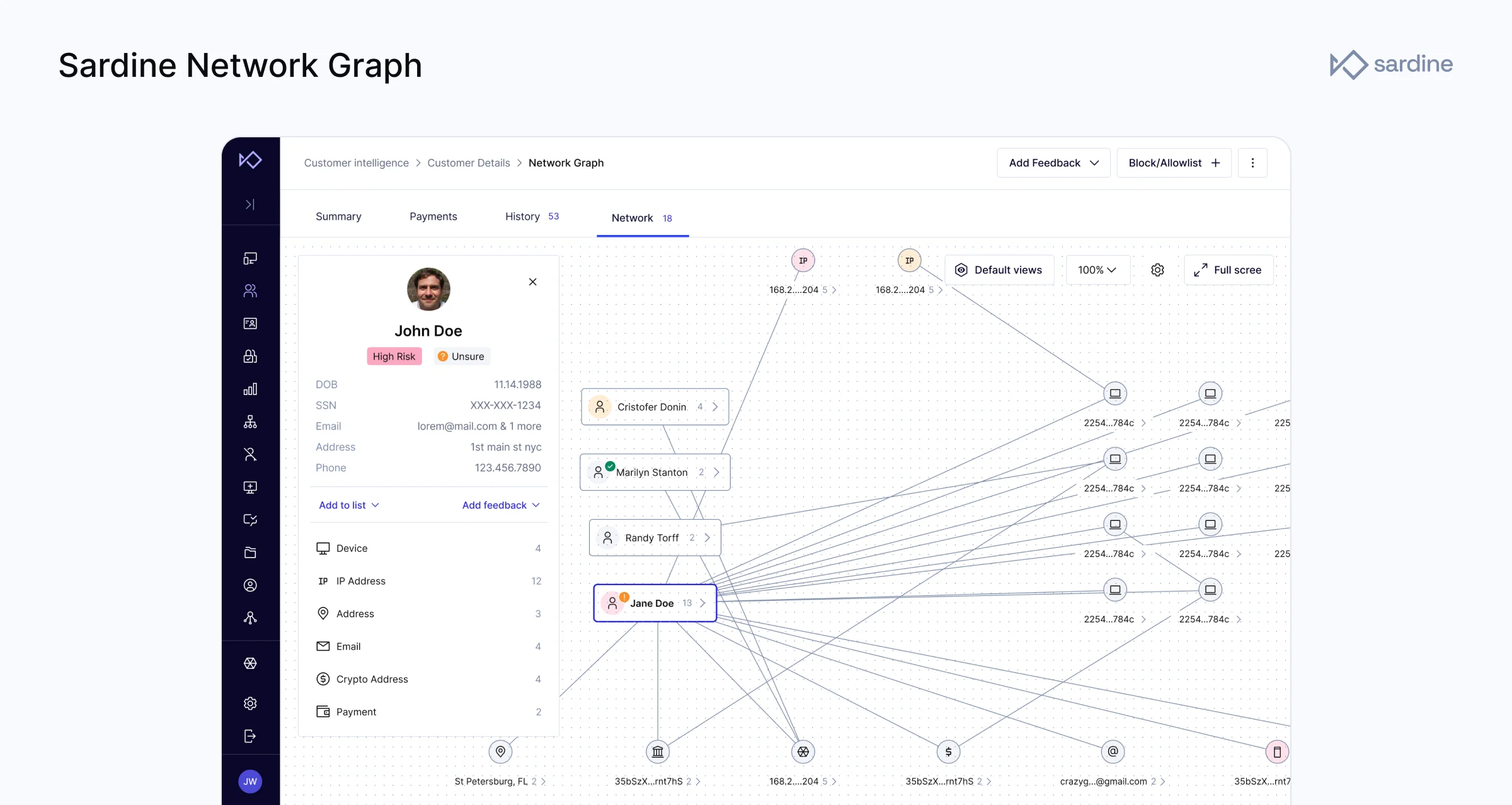 screenshot of Sardine