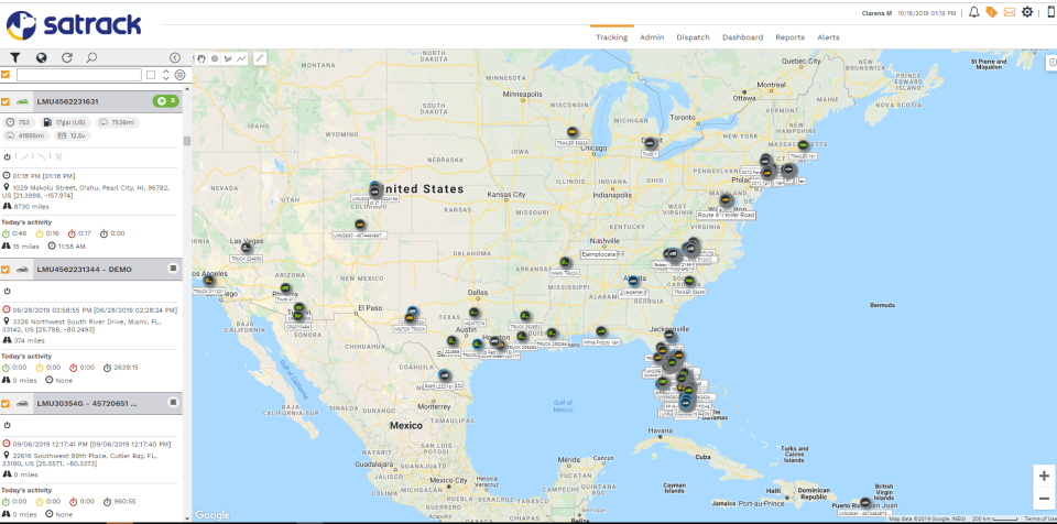screenshot of Satrack