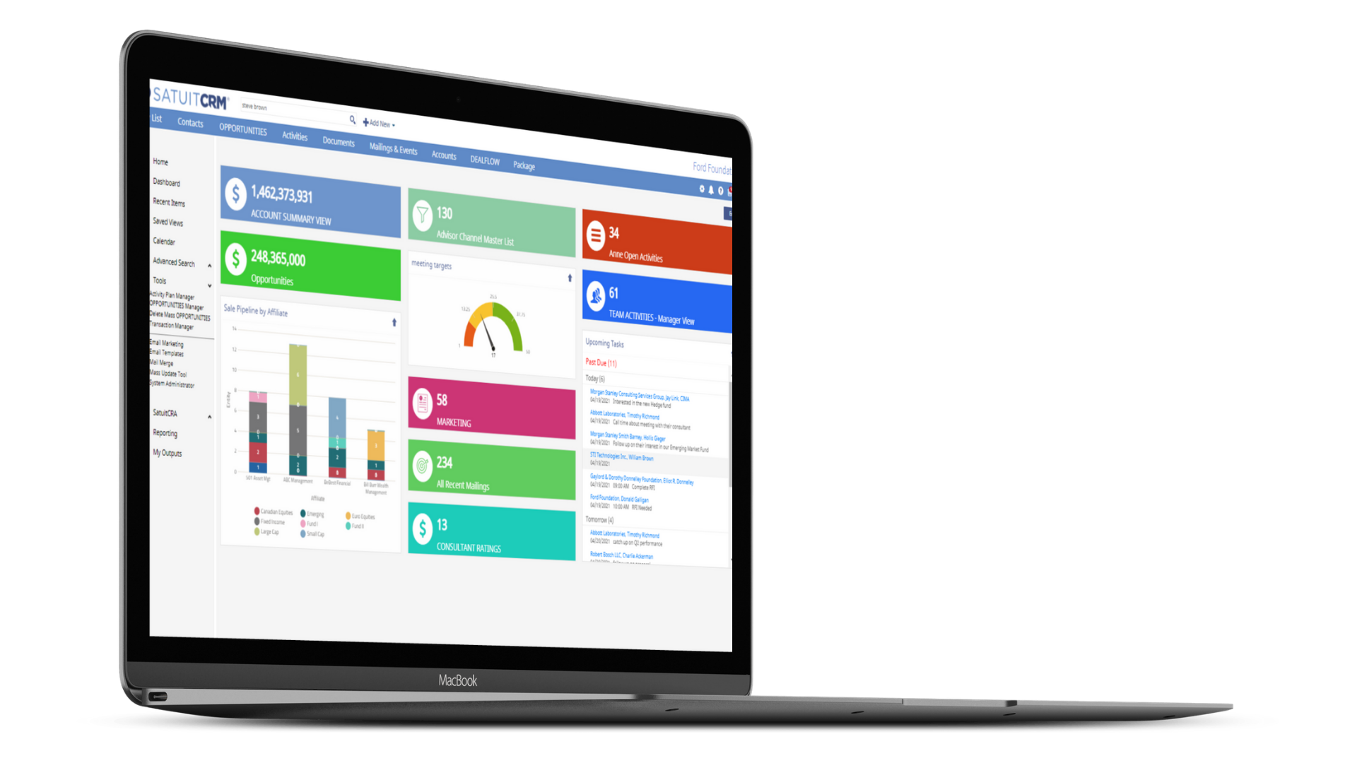 screenshot of SatuitCRM