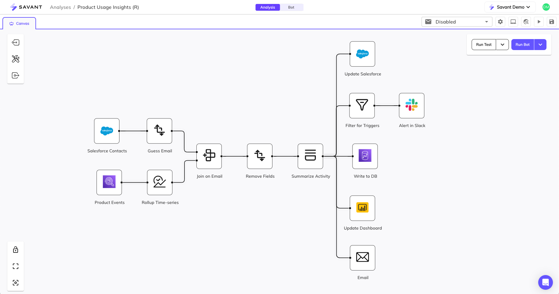 screenshot of Savant