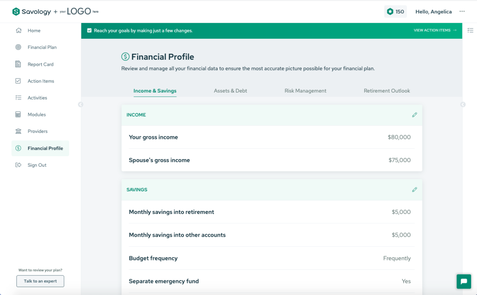 screenshot of Savology