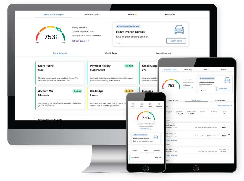 screenshot of SavvyMoney