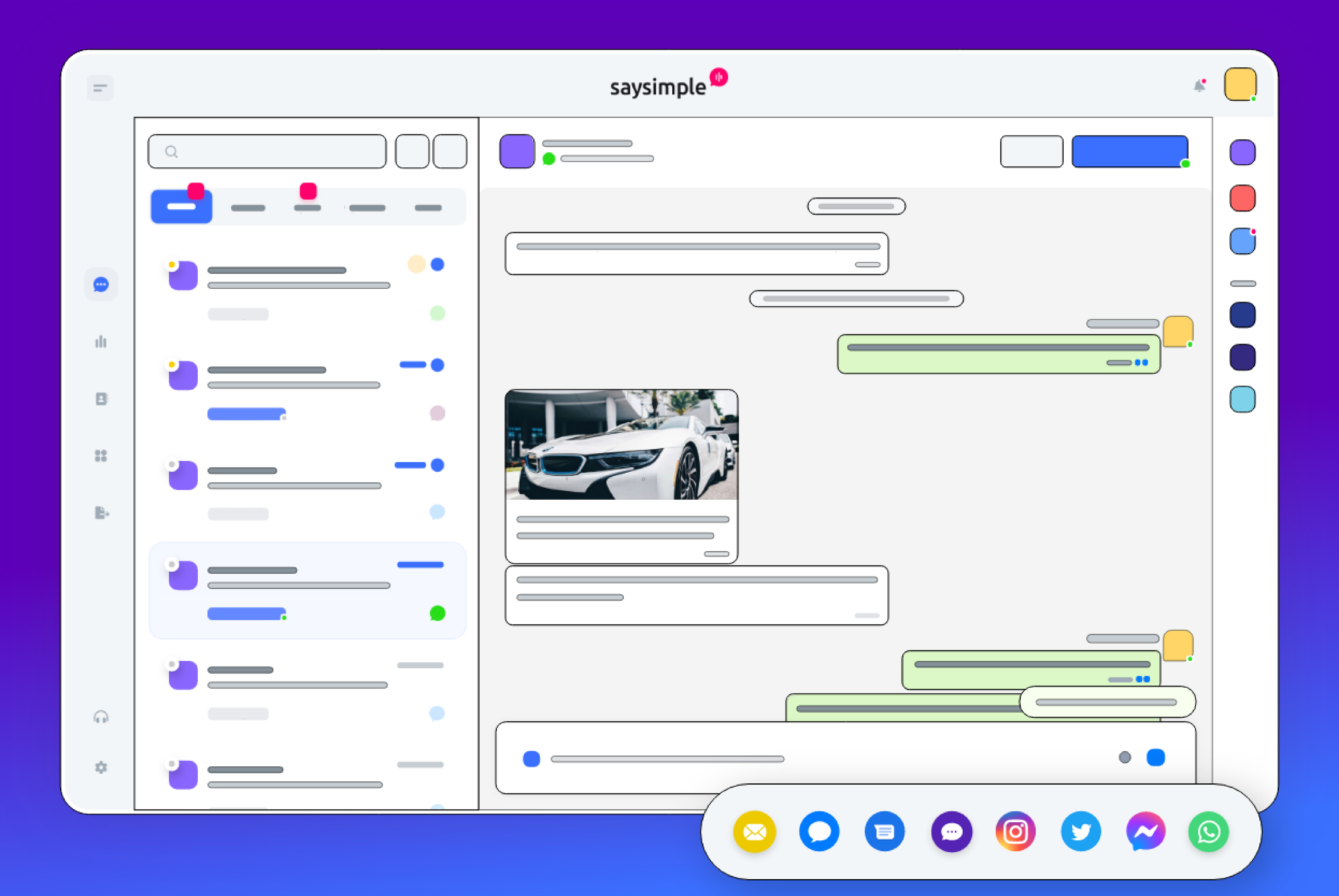 screenshot of Saysimple