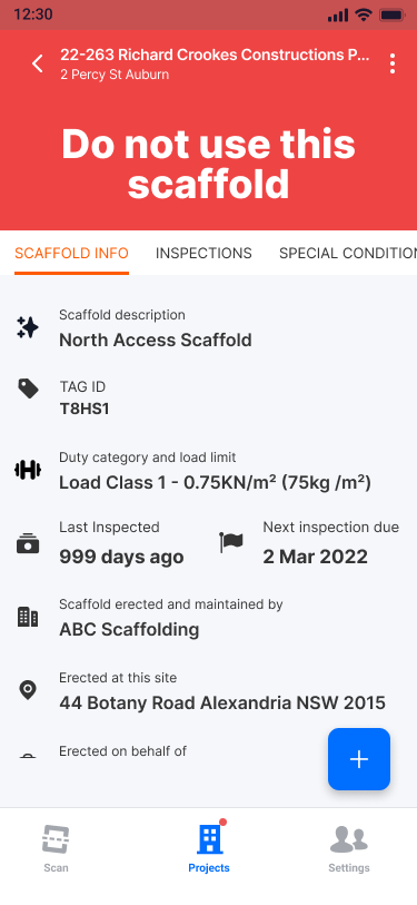 screenshot of Scafflinq