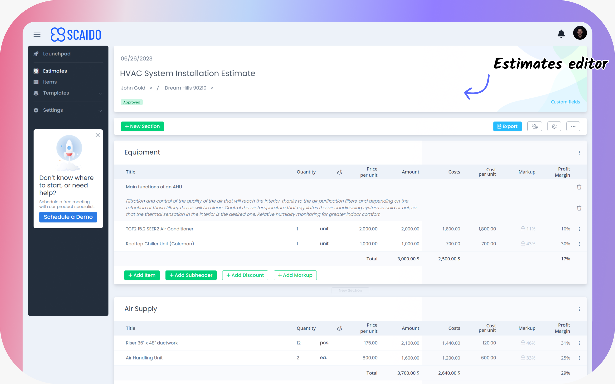 screenshot of Scaido