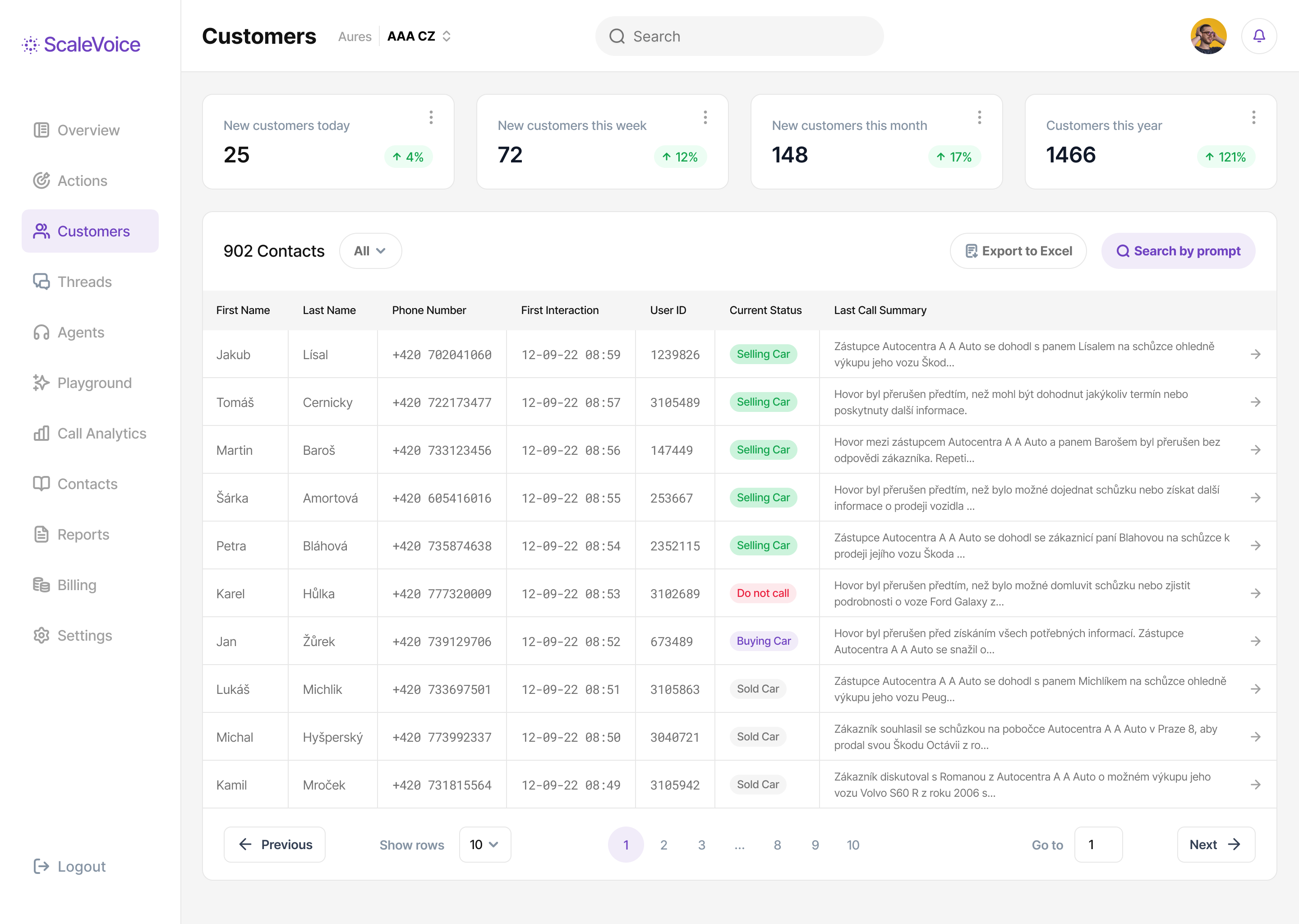 screenshot of ScaleVoice